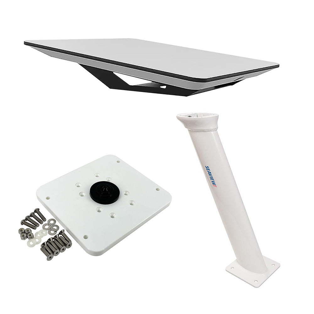 KVH Starlink Flat Panel Kit w24 Seaview Pedestal Mount  ADASTLKA Starlink Top Plate 721048SV24