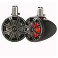 KICKER KMTC8 8 LED Coaxial Tower System  Black wCharcoal Grille 45KMTC8