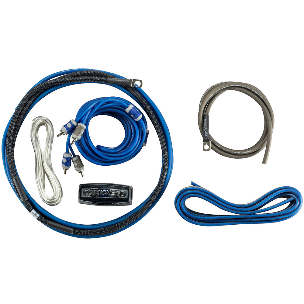 KICKER KSeries 8AWG Amp Kit w2Channel Interconnects 46CK8