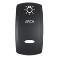 Pacer Actuator  ARCH fV Series Contura Switches  Black  Laser Etched TopBottom Light EV2LEARCH
