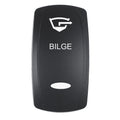 Pacer Actuator  BILGE fV Series Contura Switches  Black  Laser Etched TopBottom Light EV2LEBLG