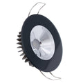 Lumitec Illusion Flush Mount LED Down Light  Warm White  Dimming  Black Housing  Chrome Reflector 117169