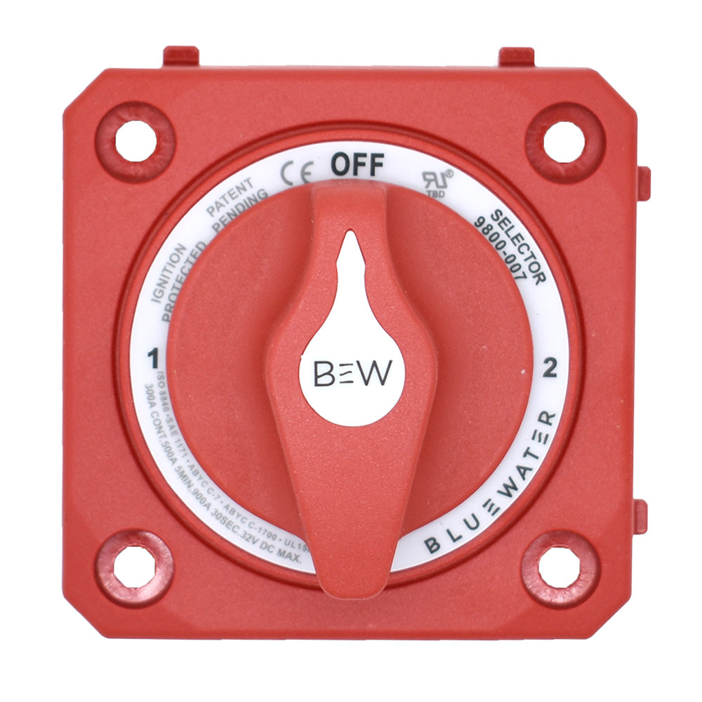 Bluewater Off12Both Battery Switch  Panel Mount  Red 980000710