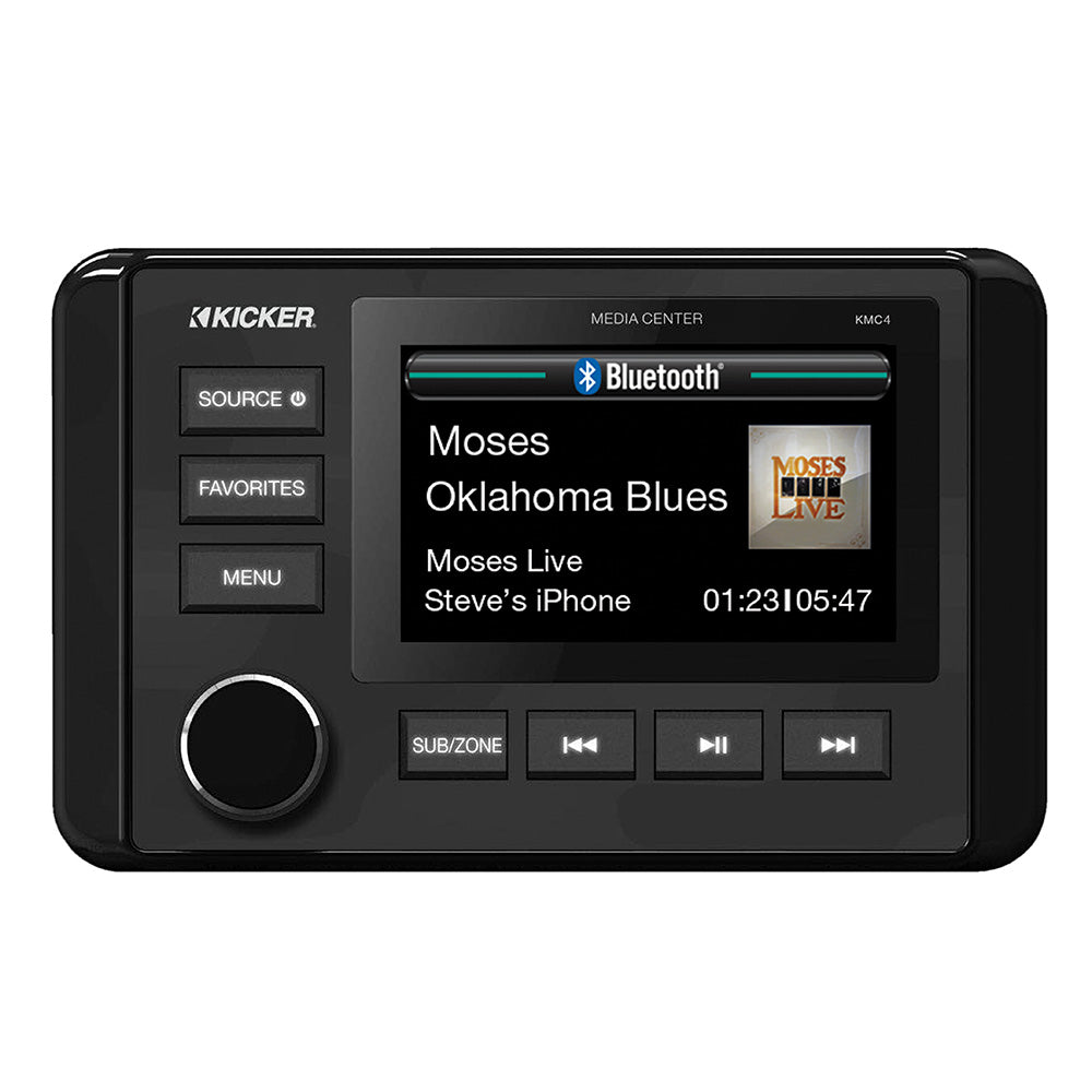 KICKER KMC4 WeatherResistant GaugeStyle Media Center wBluetooth 51KMC4