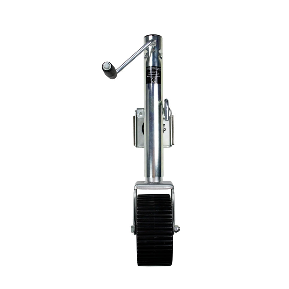 Powerwinch Utility Series Jack  1500lb WeldOn Single Wheel Wide Zinc 21500J1500W1WZR