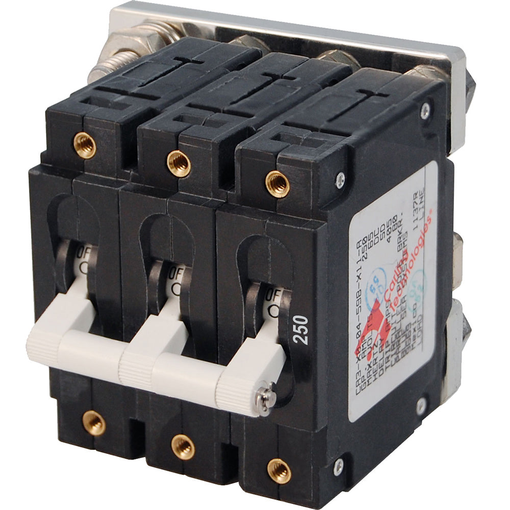 Blue Sea 7270 250A CSeries Triple Pole Toggle DC Circuit Breaker 7270