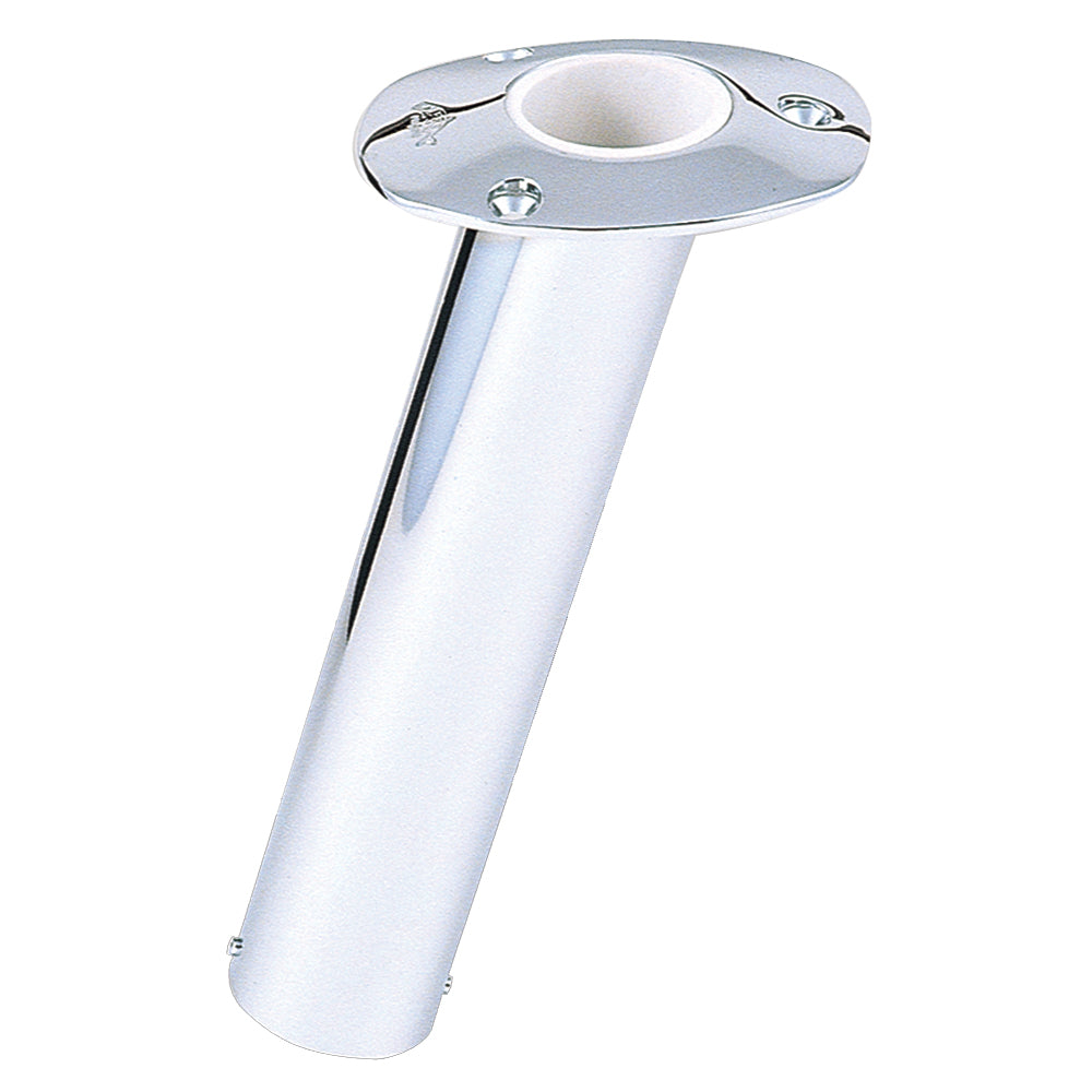 Lees 15 Degree Stainless Steel Flush Mount Rod Holder  225 OD RH534HS