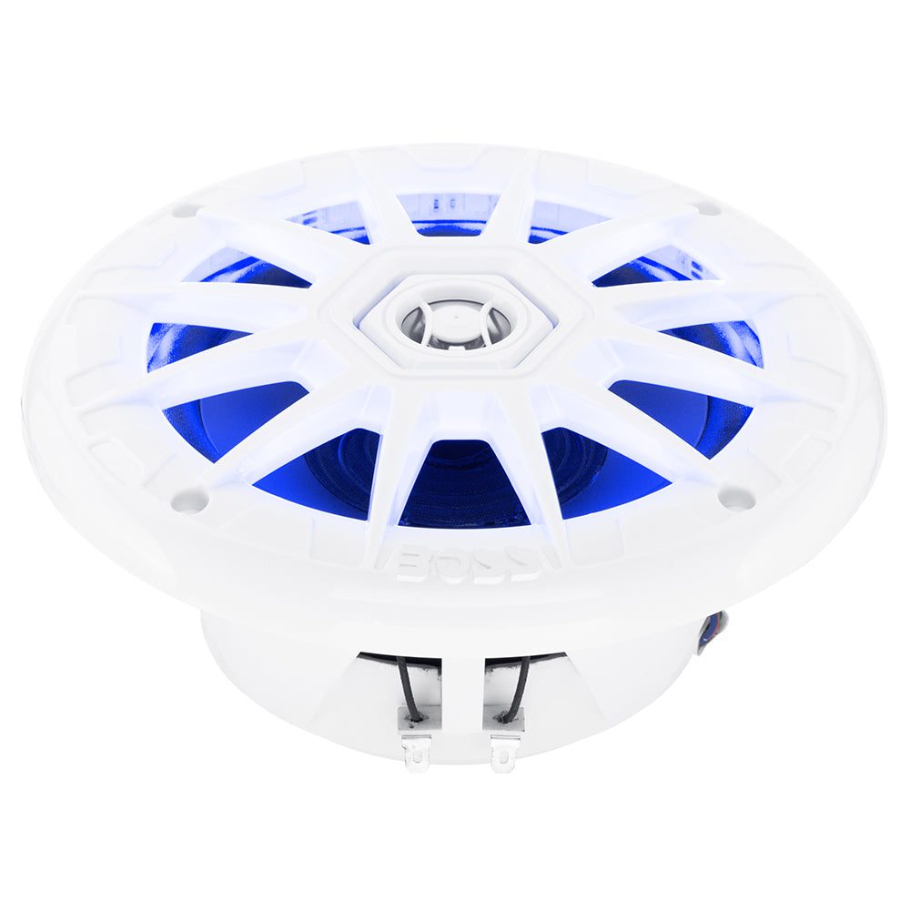 Boss Audio 65 MRGB65 Speakers wRGB Lighting  White  200W MRGB65