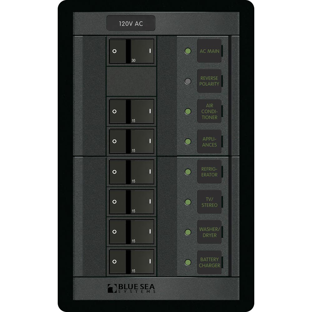 Blue Sea 1202 120V AC Main  6 Positions  Vertical 1202