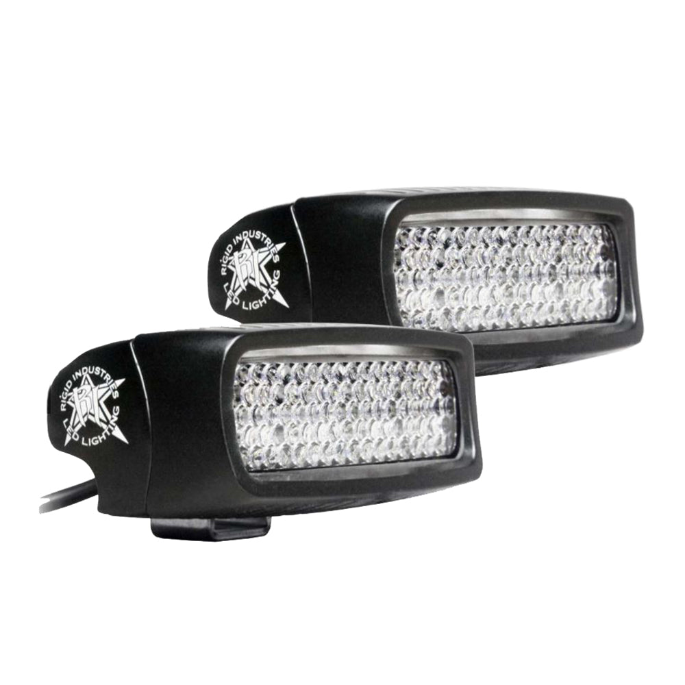 RIGID Industries SRQ PRO Back Up Light Kit  Surface Mount Diffused  Pair  Black 980023