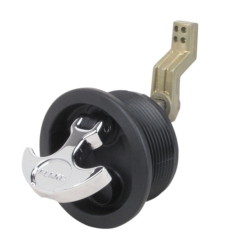 Perko Surface Mount Latch fSmooth  Carpeted Surfaces wOffset Cam Bar 1092DP1BLK