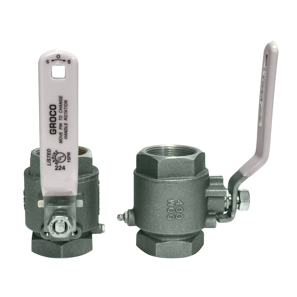 GROCO 1 NPT Stainless Steel InLine Ball Valve IBV1000S