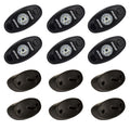 RIGID Industries ASeries Rock Light Kit  6 Cool White Lights  Black 400253