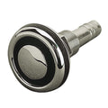 SeaDog Stainless Steel Flush Mount Gas Tank Vent 58 Hose  Straight 3532101