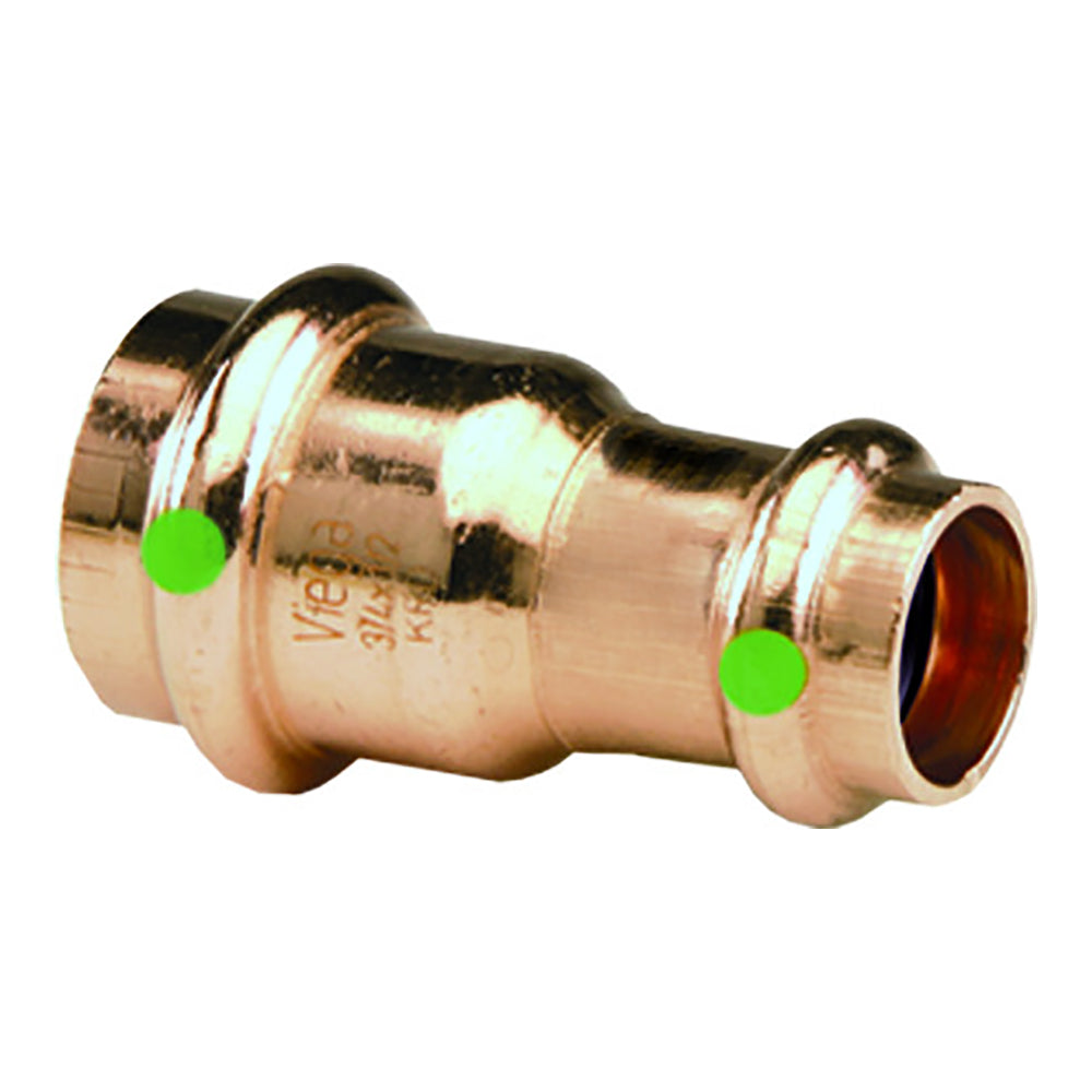 Viega ProPress 2 x 1 Copper Reducer  Double Press Connection  Smart Connect Technology 15608
