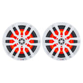 DS18 HYDRO 8 2Way Marine Speakers wRGB LED Lights 375W  White NXL8