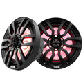 DS18 HYDRO 8 2Way Marine Speakers wRGB LED Lights 375W  Matte Black NXL8BK