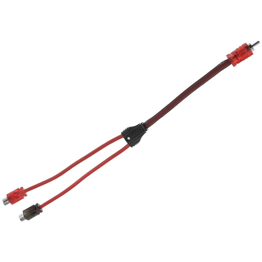 DS18 Advance Ultra Flex RCA Y Connector Cable  2 Female to 1 Male R1M2F