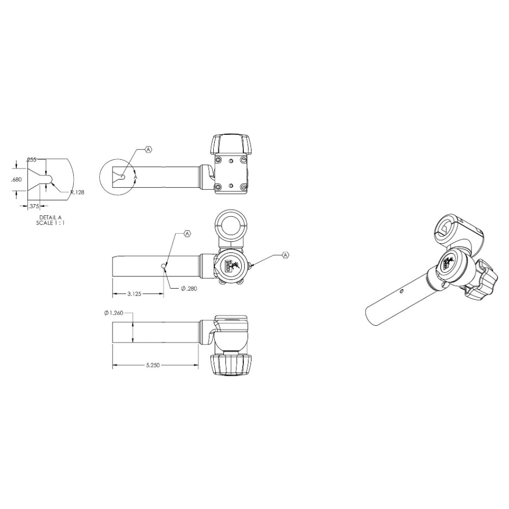 TACO ShadeFin Adjustable ClampOn Pipe Mount T1030007