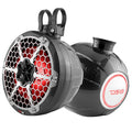 DS18 HYDRO 8 Compact Wakeboard Pod Tower wRGB Light  375W  Black Carbon Fiber CFPS8
