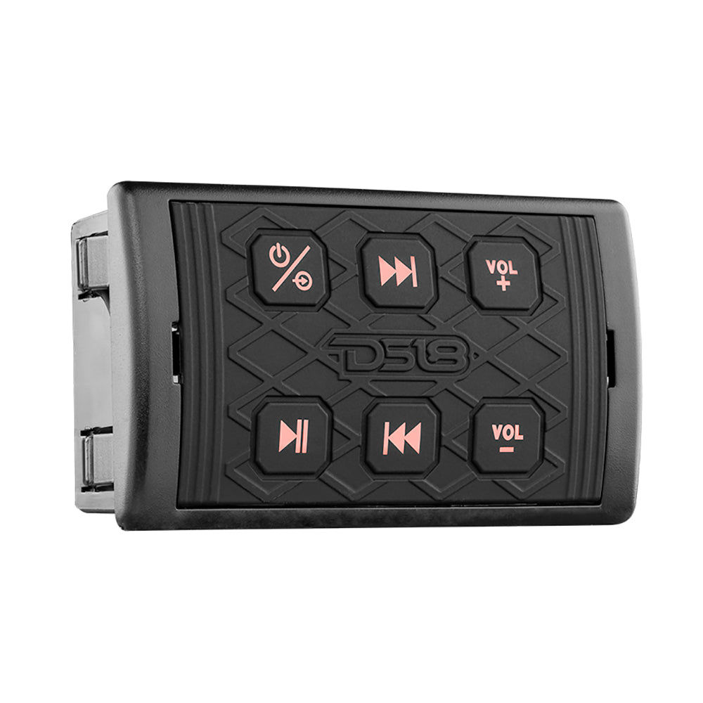 DS18 Marine Waterproof Bluetooth Streaming Audio Receiver Square Controller  fAndroid  iPhone BTRCSQ
