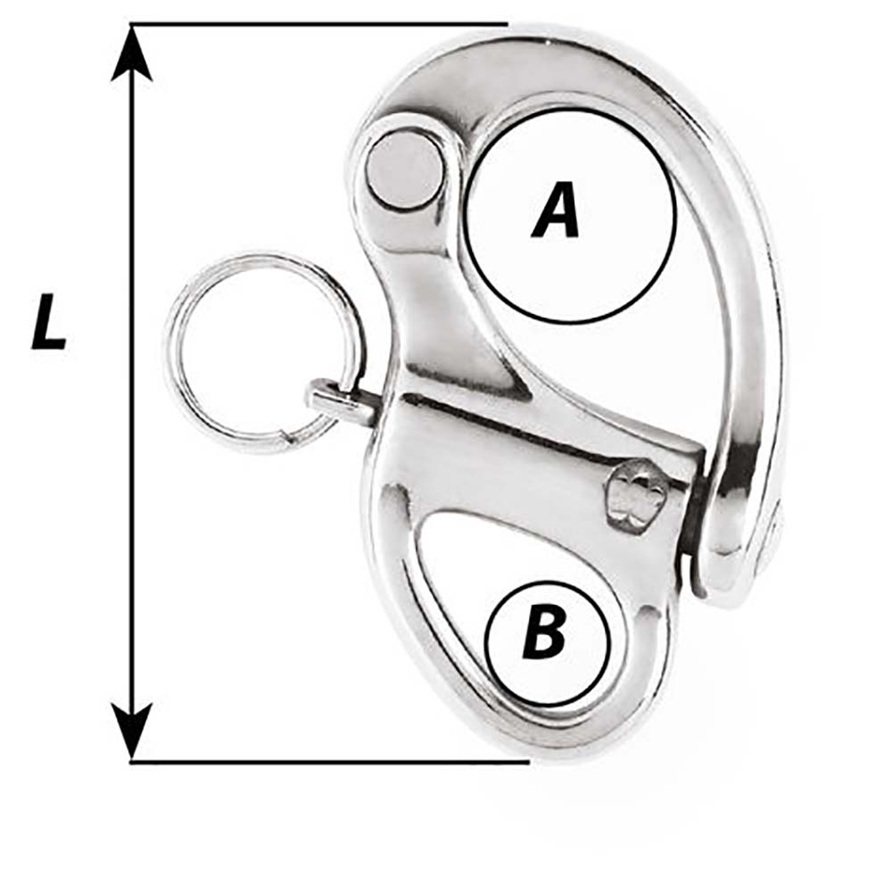 Wichard 2 Snap Shackle wFixed Eye  50mm 02471