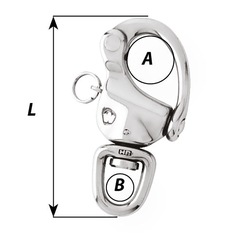 Wichard 378 Snap Shackle wSwivel  Clevis Pin 02476