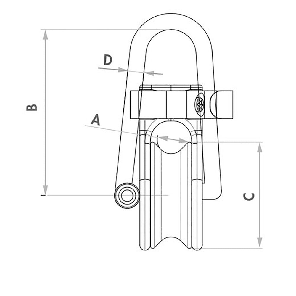 Wichard Soft Snatch Block  10mm Rope Size 36010