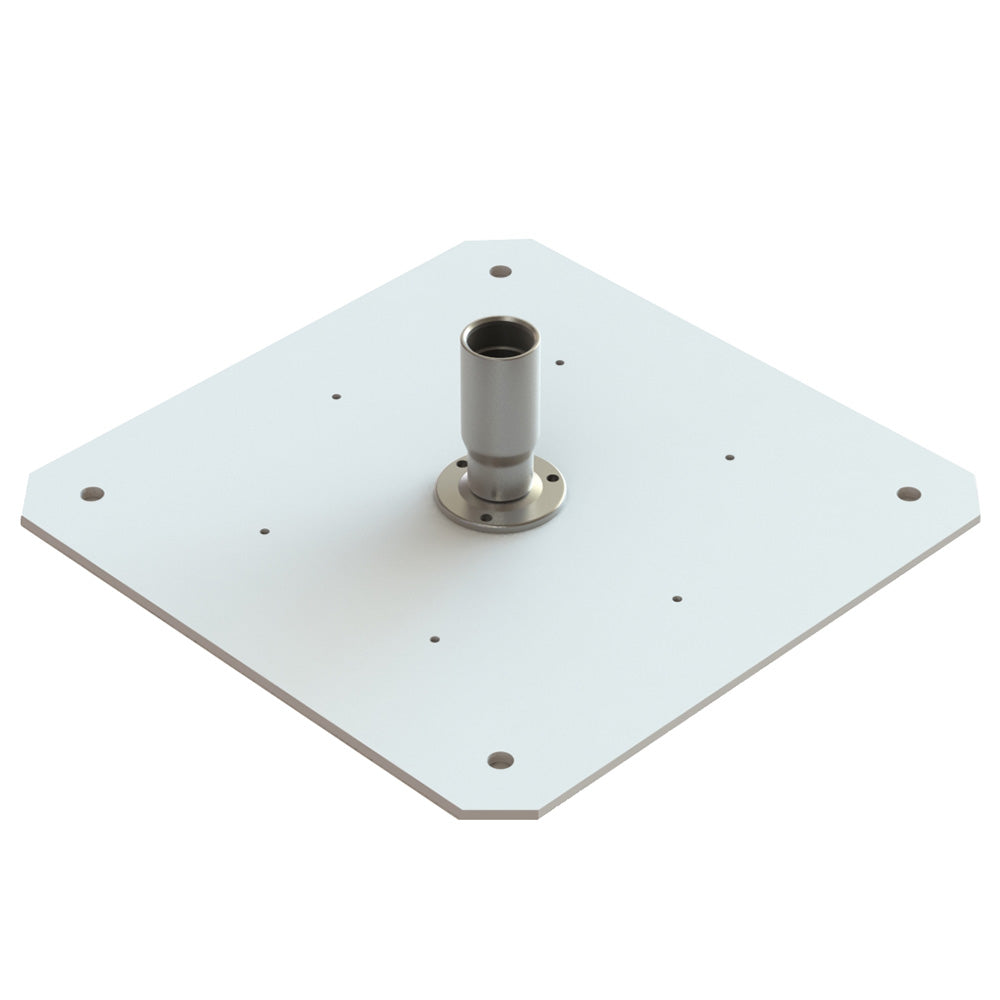 Seaview Starlink Adapter Plate f24 KVH Domes wStarlink Stainless Steel 114 Threaded Adapter  Stainless Steel Fixed Base