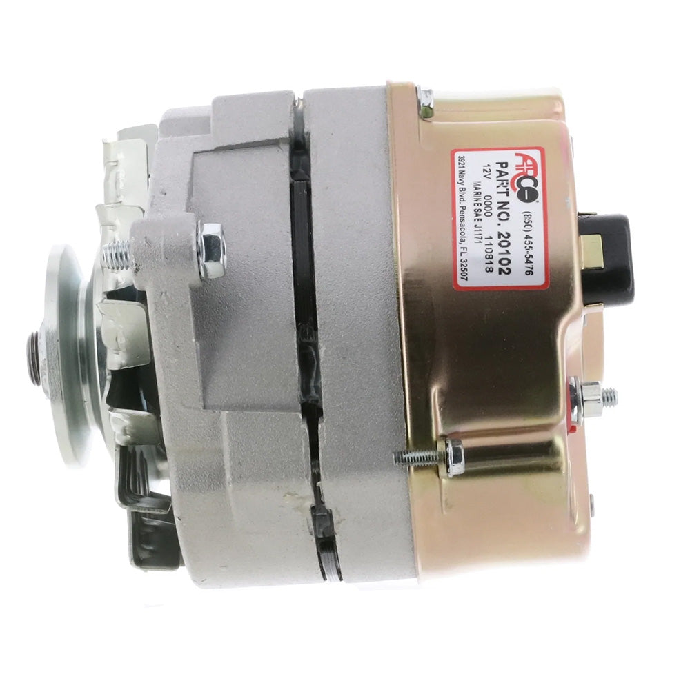 ARCO Marine Premium Replacement Alternator wSingle Groove Pulley  12V 70A 20102