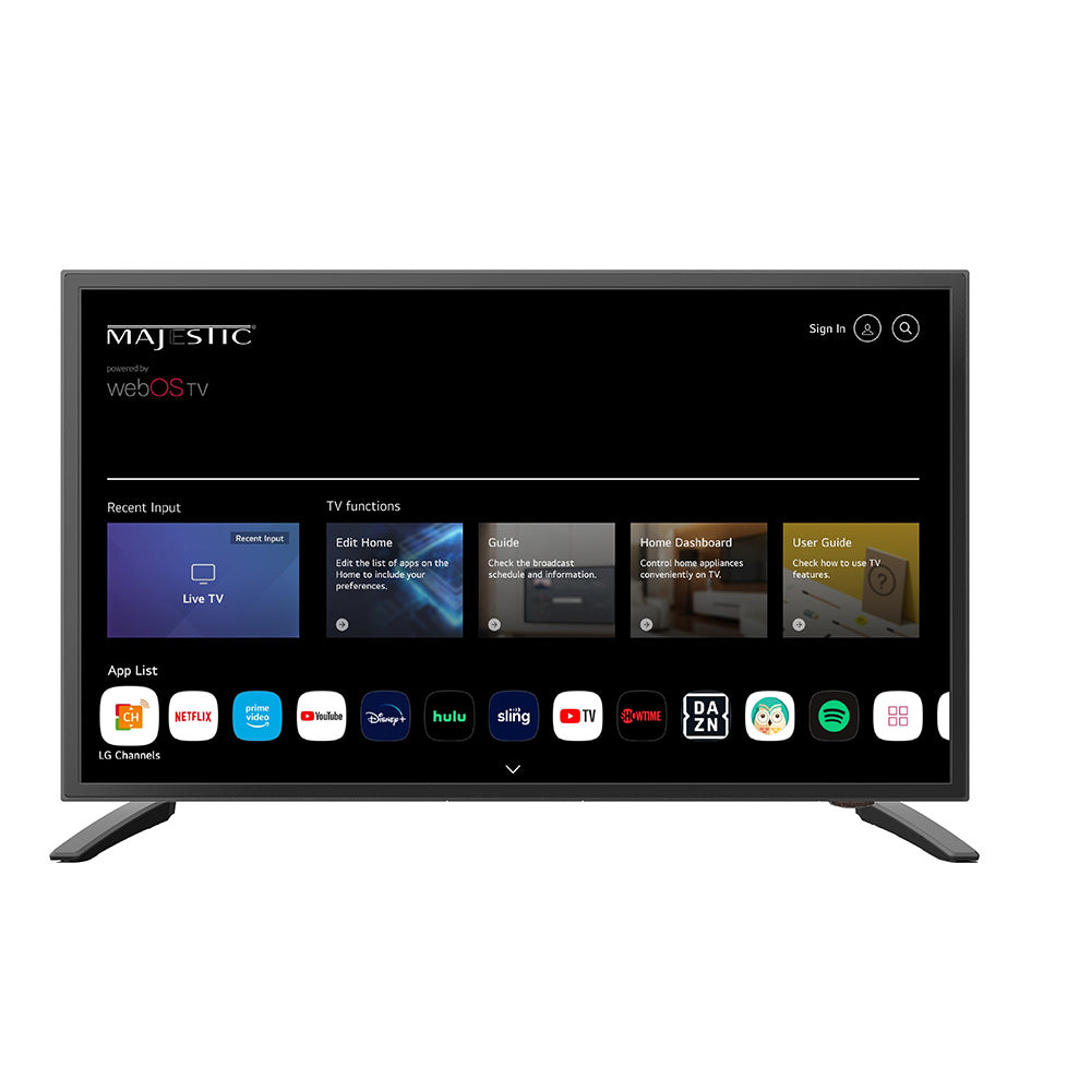 Majestic 19 12V Smart LED TV WebOS Mirror Cast  Bluetooth  North America Only MJSLT190U